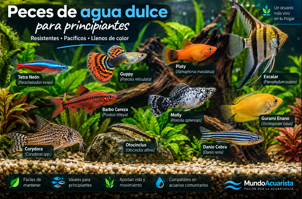 Peces de agua dulce para principiantes