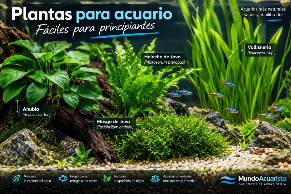 Plantas para acuario fáciles para principiantes