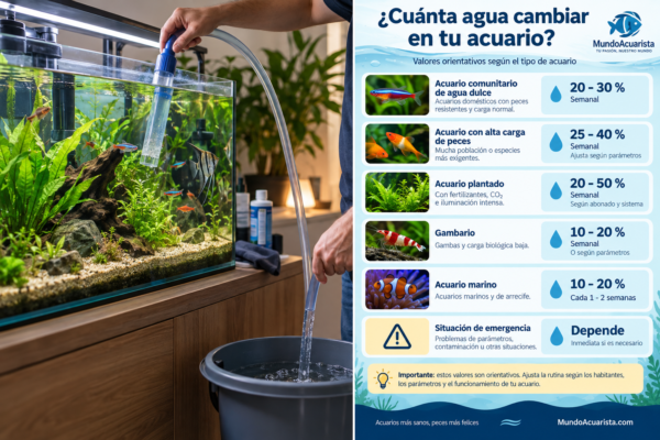 Cada cuanto cambiar el agua del acuario