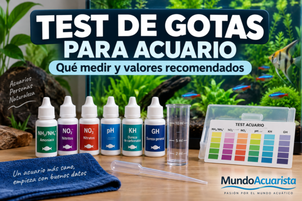 Test de gotas para acuario: qué medir, valores y cuáles necesitas
