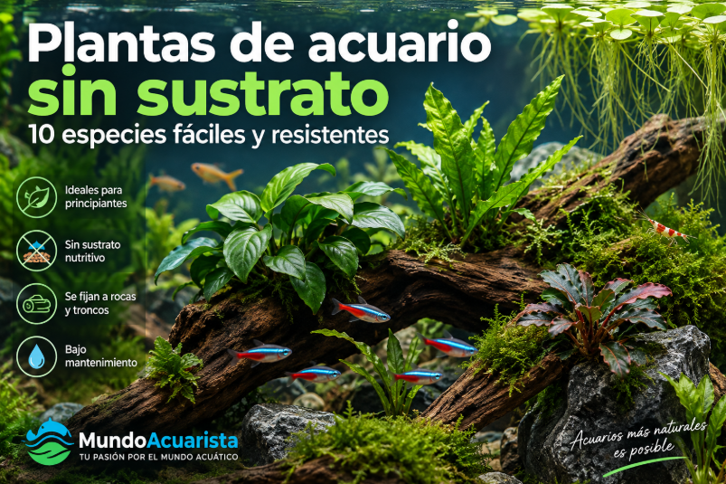 Plantas de acuario sin sustrato fáciles y resistentes